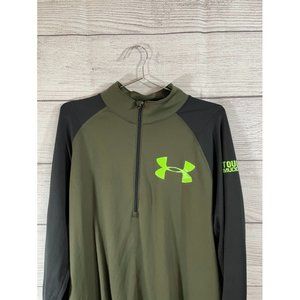 Tough Mudder Under Armour Allseasongear Men's XL Green/Black 1/4 Zip Pullover